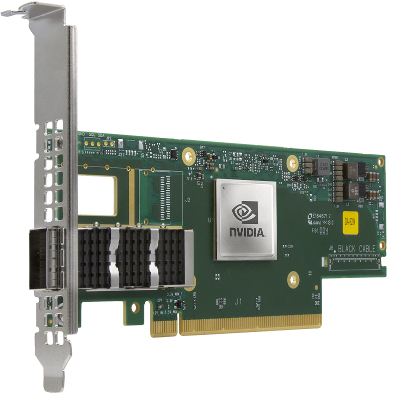 NVIDIA MCX653106AHDATSP ConnectX6 VPI Adapter Card HDR/200GbE双端口